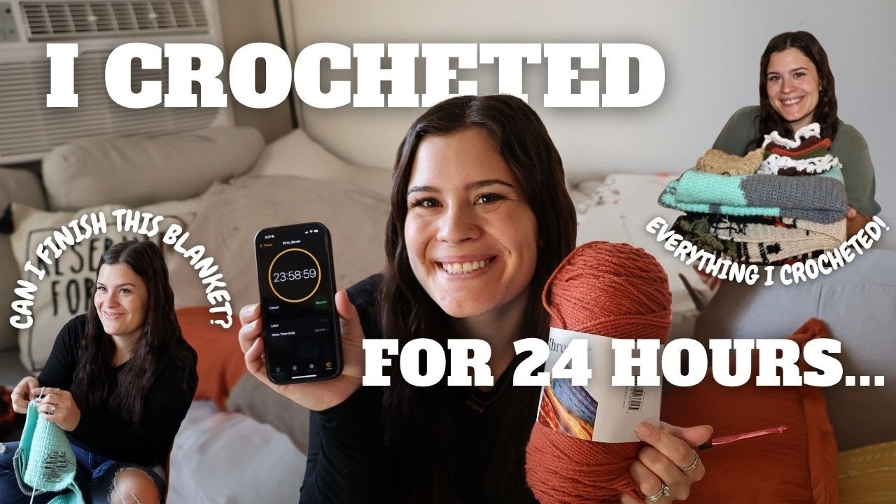 How much can I crochet in 24 hours? | 🧶 4 WIPs & 4 days of crochet 🧶 ...