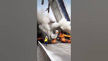 HOW? A Single Worker SURVIVED This Crane Failure! #fail #crane #truck #construction #engineering