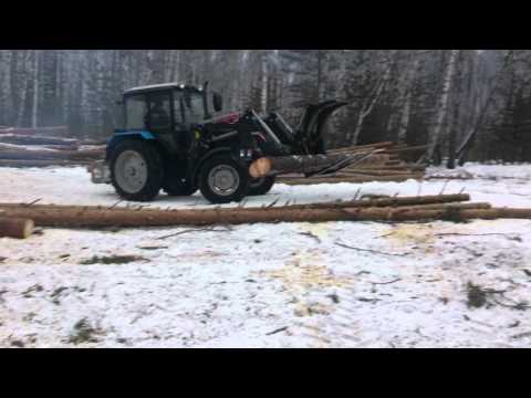 Работа погрузчика МТЗ-82