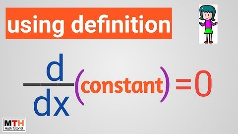 derivative of a constant is zero - proof  | Calculus
