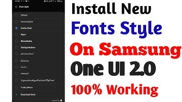 How to Install New Fonts On Samsung Galaxy A30s,A50,A70 etc , Change Font in One UI 2.0 .
