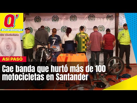 Cae banda que hurtó más de 100 motocicletas en Santander