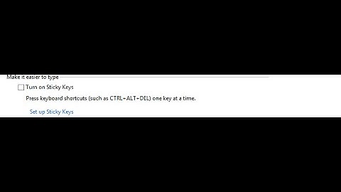 How to turn on sticky keys ON and OFF on windows 8 and 8 1