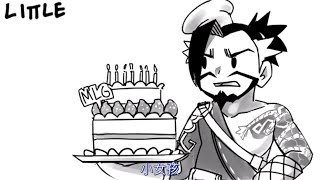 overwatch配音漫畫 給dva喂食的半藏 hanzo serves d va cake 中文字幕 by ajo c hk