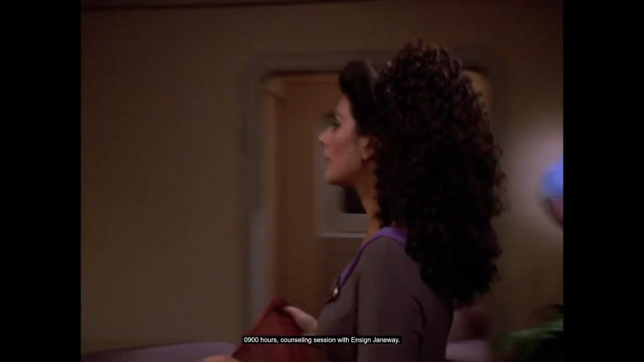 Troi drops the name of an "Ensign Janeway" in TNG S06E03 "Man of the