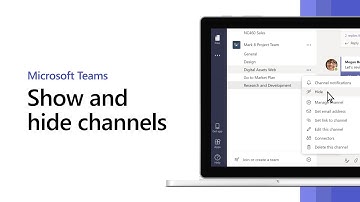How to show and hide channels in Microsoft Teams