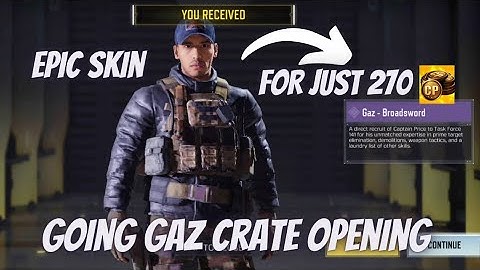 Epic looking skin for just 270cp 👀🔥😱*Going Gaz Crate* | Call of duty mobile| CoD Gaz