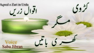 Aqwal e Zari in Urdu|Best Urdu Quotes|karwi magar Khari Batein|