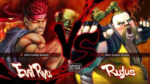 EVİL RYU VS RUFUS | CPU VS CPU Ultra Street Fighter IV  (Hardest AI)
