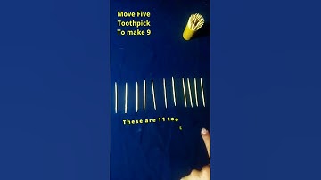 Move Five Toothpick To Make 9 - Challenge💪💪|#shorts #magictrick #trending 🔥🔥🔥