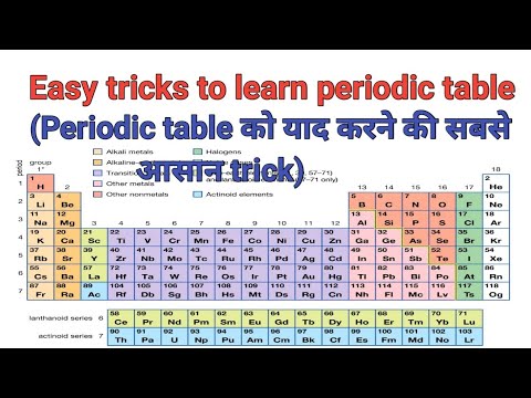easy trick to learn periodic table || आधुनिक आवर्त सारणी को याद करने की ...