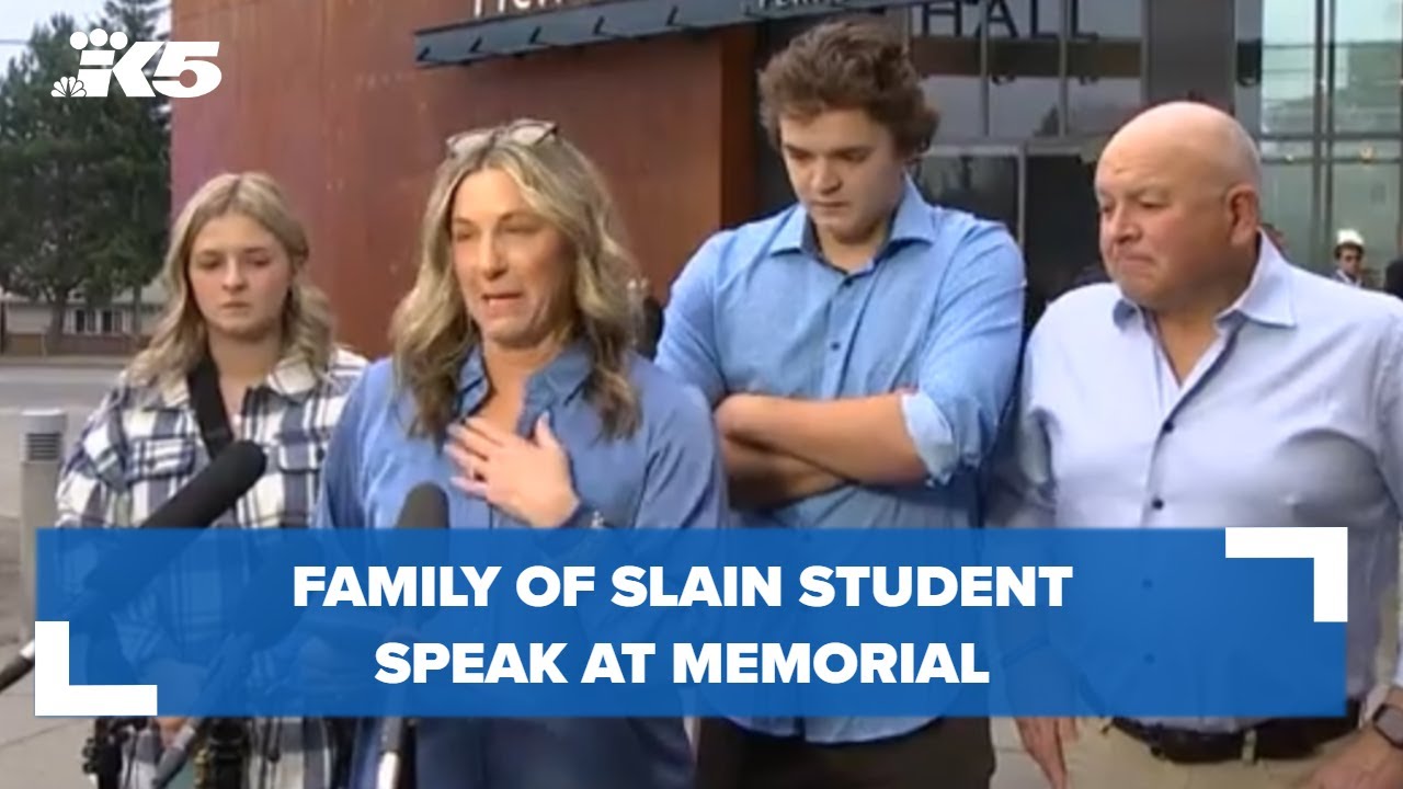 WATCH Family of slain University of Idaho student speaks at memorial