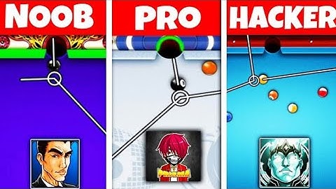 Noob VS Pro Vs Hacker In 8Ball Pool | The History Of Noob - Pro And Hackers In 8Ball Pool