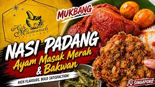Authentic Nasi Padang Mukbang | Hjh Maimunah's Ayam Masak Merah & Bakwan! 🍛