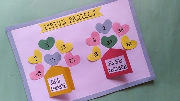 Odd and Even Number Project| maths tlm| tlm for primary school