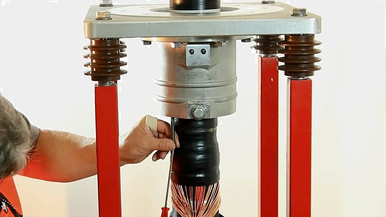 Монтаж концевой кабельной муфты 72,5-420 кВ - YouTube