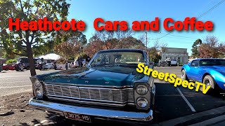 Cars and Coffee on a Harley Davidson Fat Boy.Australian muscle cars, hot rods, rat rods,barn finds.