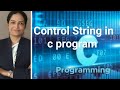 Control string in C program. Format specifiers, escape sequences, plain text