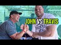 JOHN BRZENK ARM WRESTLING (When Travis Bagent is 3 h and 10 beers late at practice)