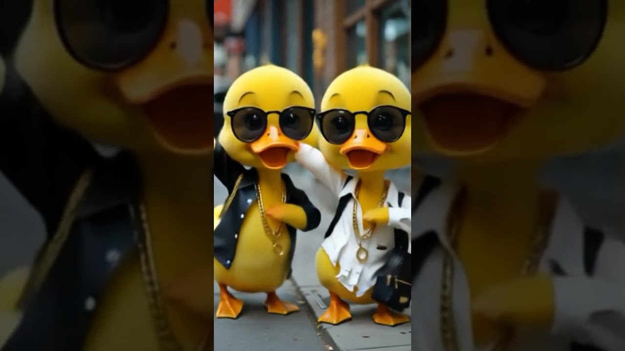 Two Cute Duck Dancing 