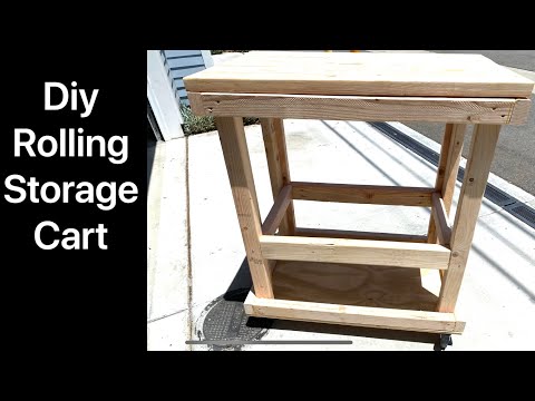 How to Make a Rolling Storage Cart // Woodworking