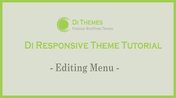 Editing Menu - Di Responsive WordPress Theme