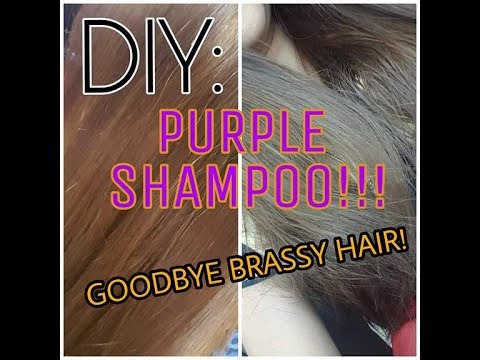 DiY purple shampoo : easiest way!!! Good bye brassy hair! - YouTube