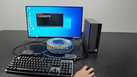 How to use the 60m HDMI KVM single network cable extender HEK60?