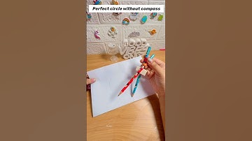 perfect circle without compass | Best School hack  #shortvideo #stationery  #cute  #fruity