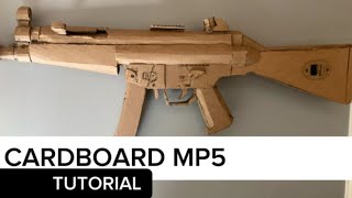 How to make my cardboard mp5 with a working mag release and bolt.