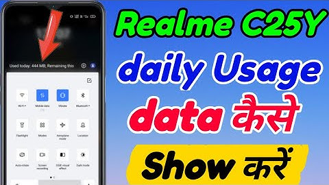 Realme C25Y mein usage data kaise Show Kare | Realme C25Y daily Usage data show settings