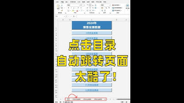Excel制作导航目录，点击跳转对应页面 #excel #办公技巧 #office办公技巧 #职场 #职场加分技能