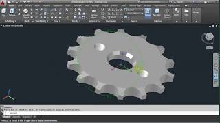 AutoCAD 3D, how to draw motorcycle front sprocket, autocad