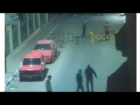 الهجوم علي كمين شارع شبين الكوم بالاسماعيليه بجوار مسجد الصالحين