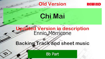 OLD VERSION Chi Mai (Ennio Morricone) Tenor Sax Clarinet Backing Track and Sheet Music