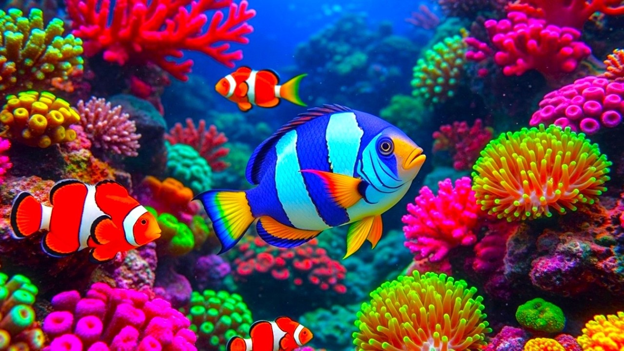 The Best 4K Aquarium - Dive Into The Mesmerizing Underwater Realm, Sea Jellyfish, Coral Reefs. #76