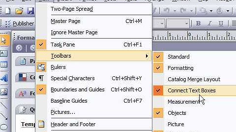 Add or Remove Toolbars in Publisher 2007