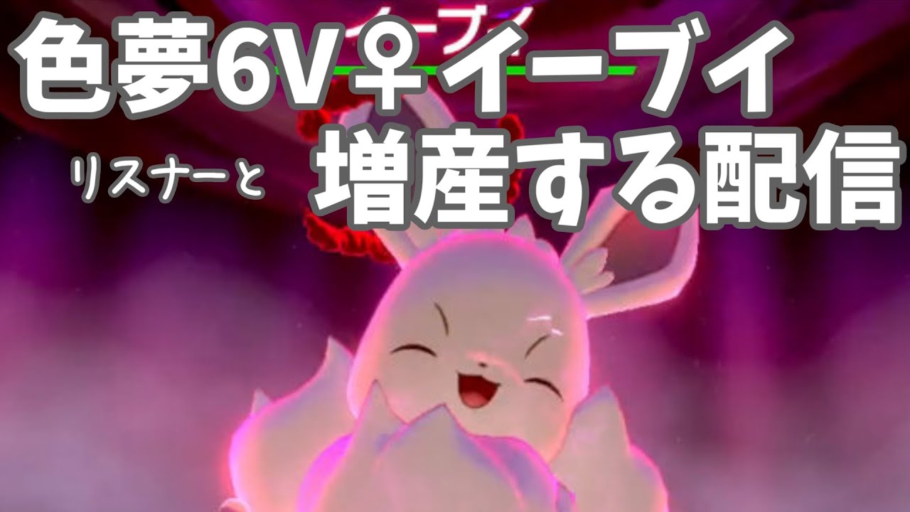 ポケモン剣盾 色夢6v イーブイを増産する配信 ライブ配信 Youtube