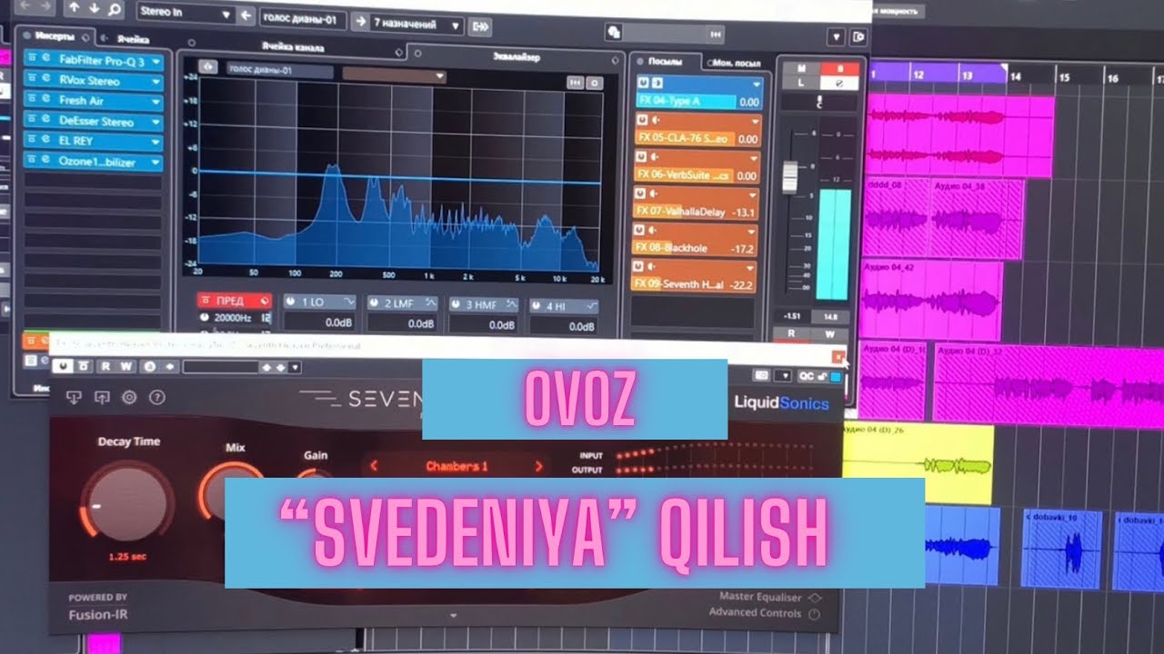 Ovoz obrabotka + svedeniya qilish