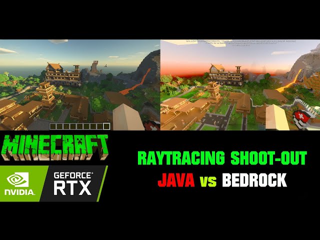 Found a way to allow RTX ray tracing on any world, so I converted my Java  survival world to bedrock, so here's the comparison between Bedrock RTX ON  vs Java SEUS E12