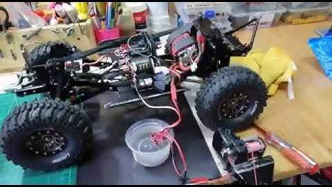 Waterproof test e..DIY esc servo winch..using clear coat paint 3 layer