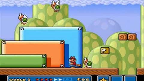 SMB3 for Super Mario All-Stars Custom Level #337 - World 1-1 (NSMB32003)