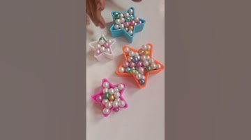 Pearls Reverse Asmr colourful beads doimand oddly|Moti reverse cookie cutters star flower set pearls