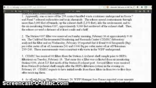 ALERT:WIPP Carlsbad,N.M. Radiation Leak.  Remix Feb 27 2014
