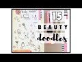 15 dessins faciles pour bullet journal  beauty make up doodles