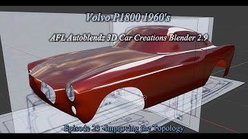 Blender Tutorial Car Modelling of a Volvo P1800 Ep 23 Simplifying Topology