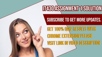 IT430 ASSIGNMENT 1 SOLUTION AND DISCUSSION SPRING 2020
