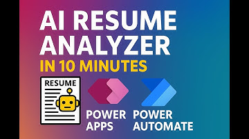 AI RESUME ANALYZER in 10 mins with Power Apps and Power Automate