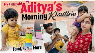 1 year old Aditya's Morning routine| Baby food recipes | #DIML #Vlog #teluguvlogs #voiceofvasapitta