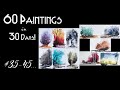 #35-45 - 60 Paintings in 30 Days CHALLENGE! Tiny Meditative Watercolor Landscapes